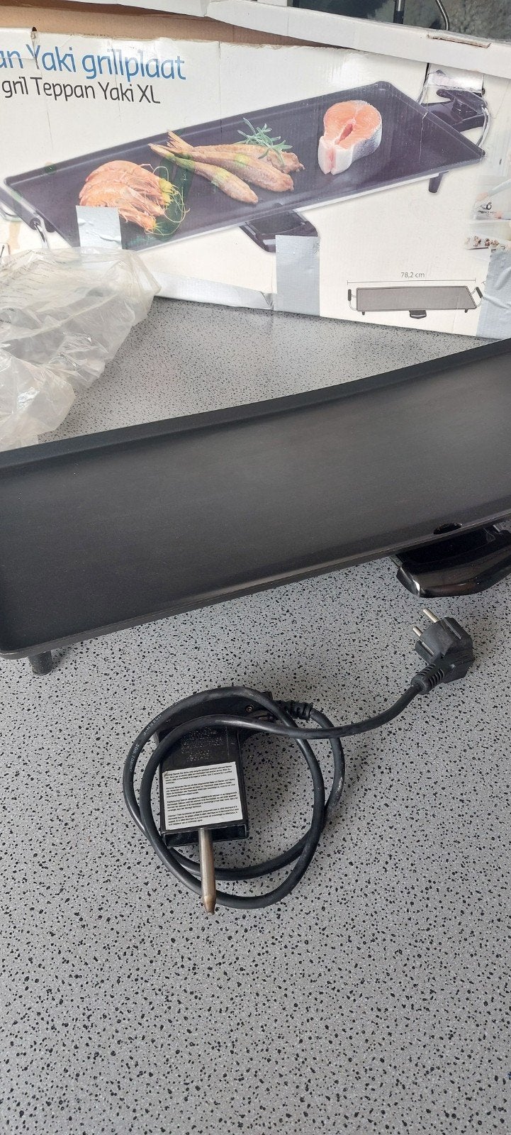 XL Teppan Yaki grillplaat 78,2 cm, 1800W, zo goed als nieuw, Ophalen, Zo goed als nieuw