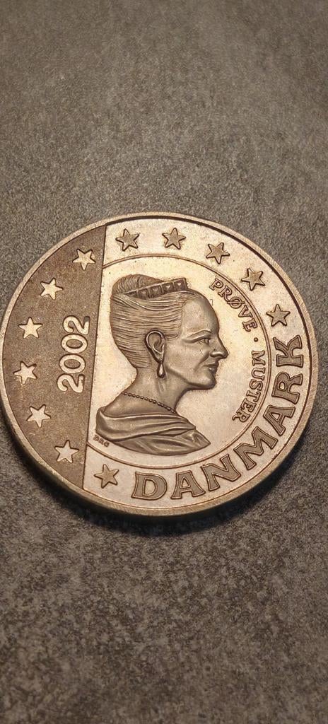 Denmark, 5 Euro 2002(Probe),Zeldzame(2500)zilver munt, Zilver, Overige landen, Ophalen of Verzenden, 5 euro