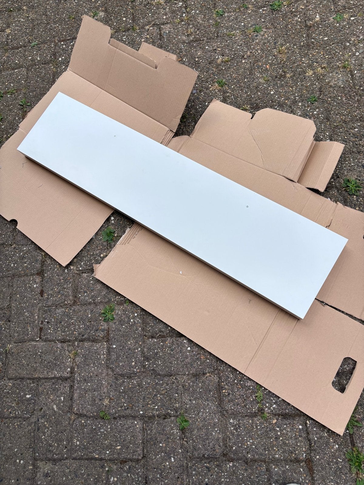 Witte IKEA plank met wandsteunen, Ophalen of Verzenden, Gebruikt