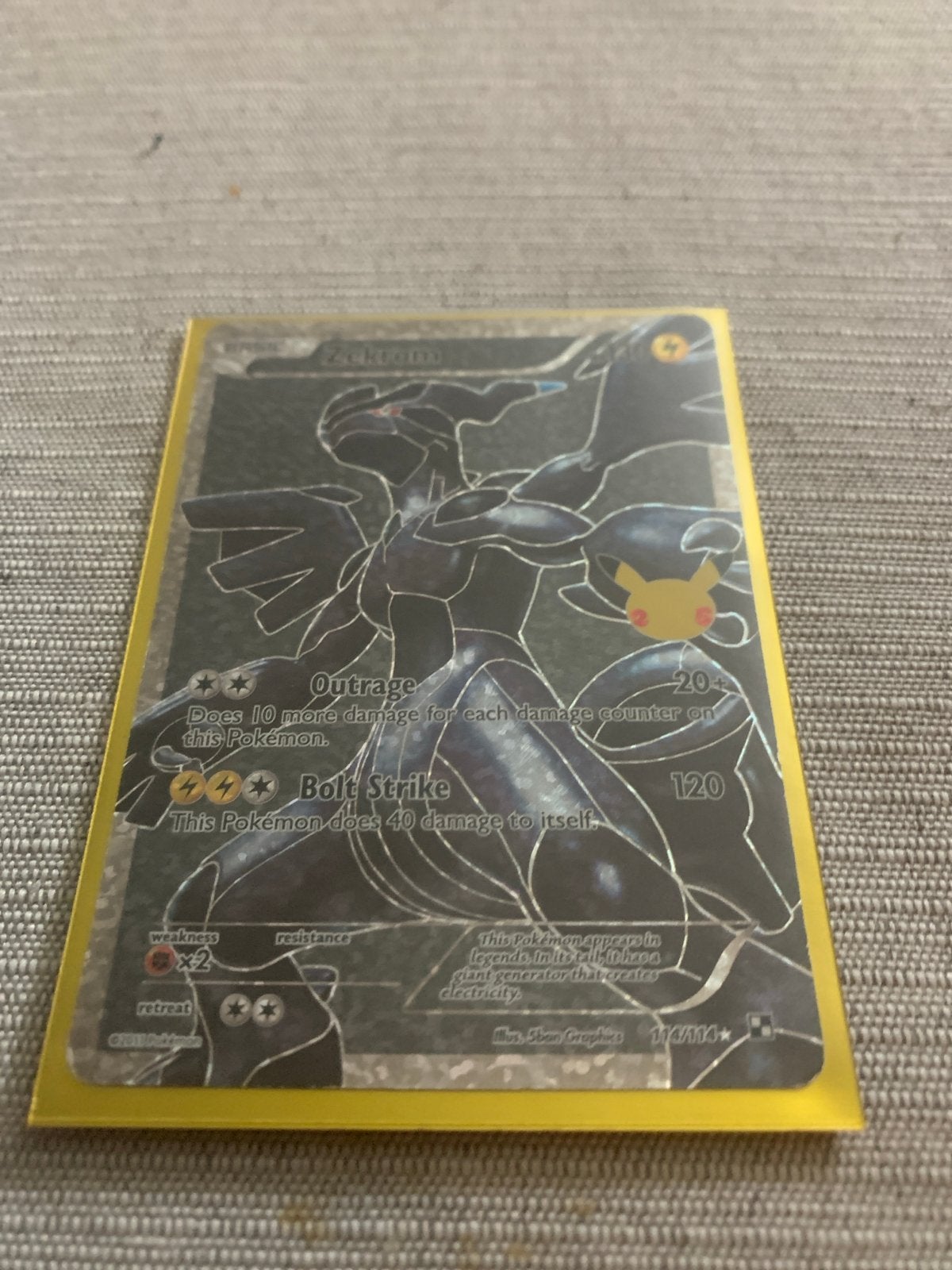 Zekrom Pokémon Kaart - Celebrations Classic Collection, Ophalen, Zo goed als nieuw, Losse kaart