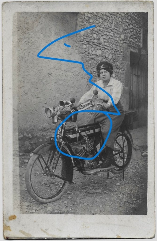 Terrot motor moto fotokaart, Verzenden, Voor 1920, Ongelopen, Voertuig