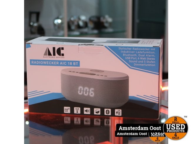 AIC Bluetooth Wekkerradio Wit | Nieuw in Doos