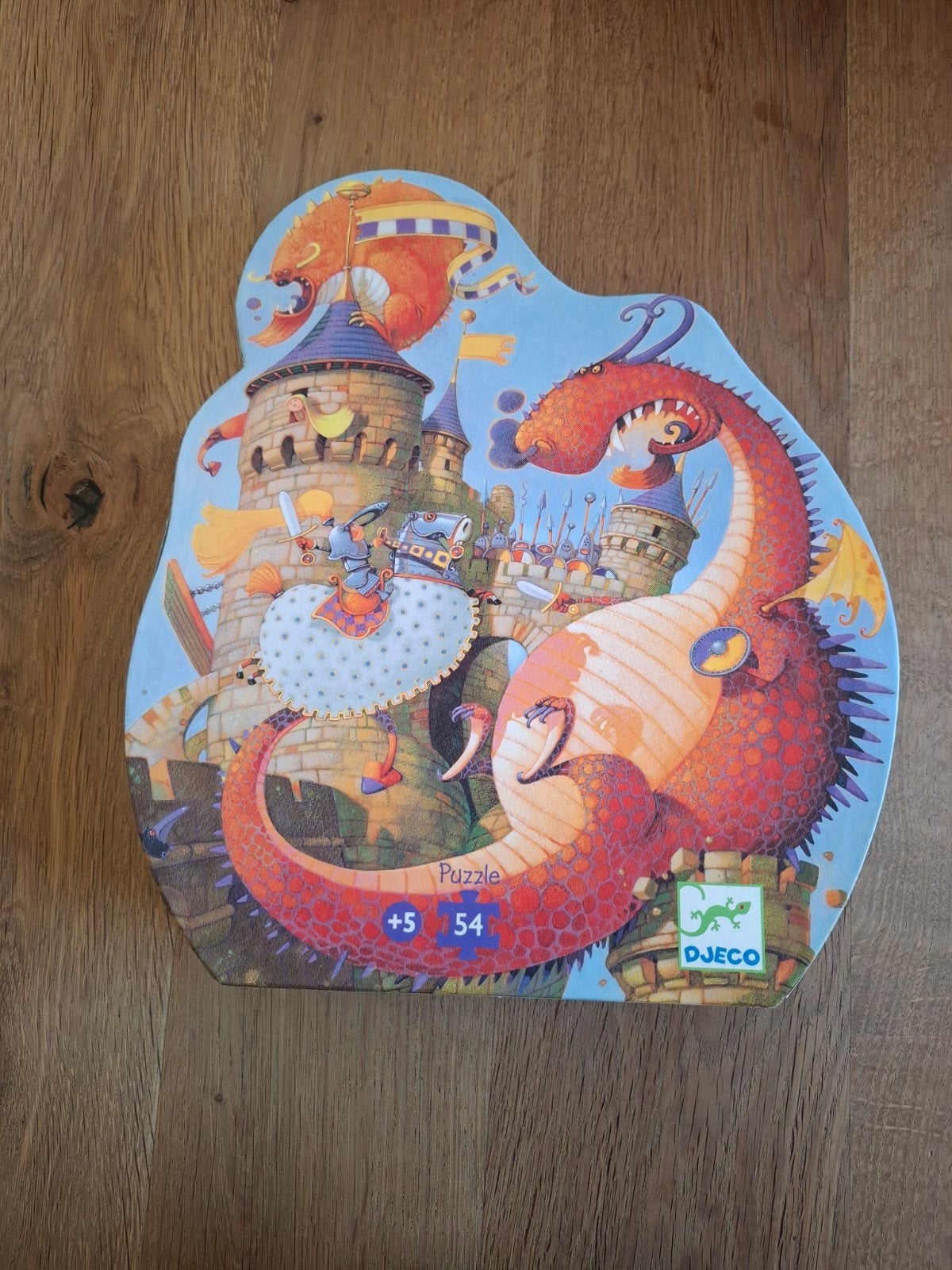 Djeco Vaillant & de Draak Puzzel 5+, Ophalen of Verzenden, Gebruikt