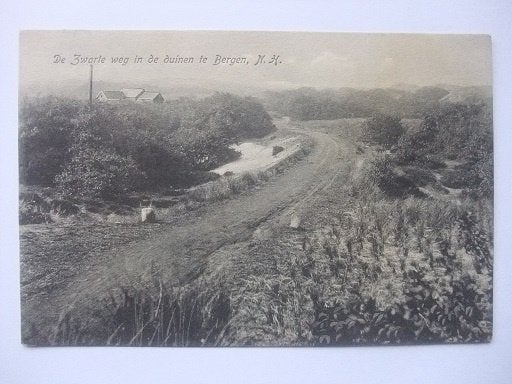 P315 Bergen NH - Zwarte weg in de duinen - 1918, Verzenden, Voor 1920, Gelopen, Noord-Holland