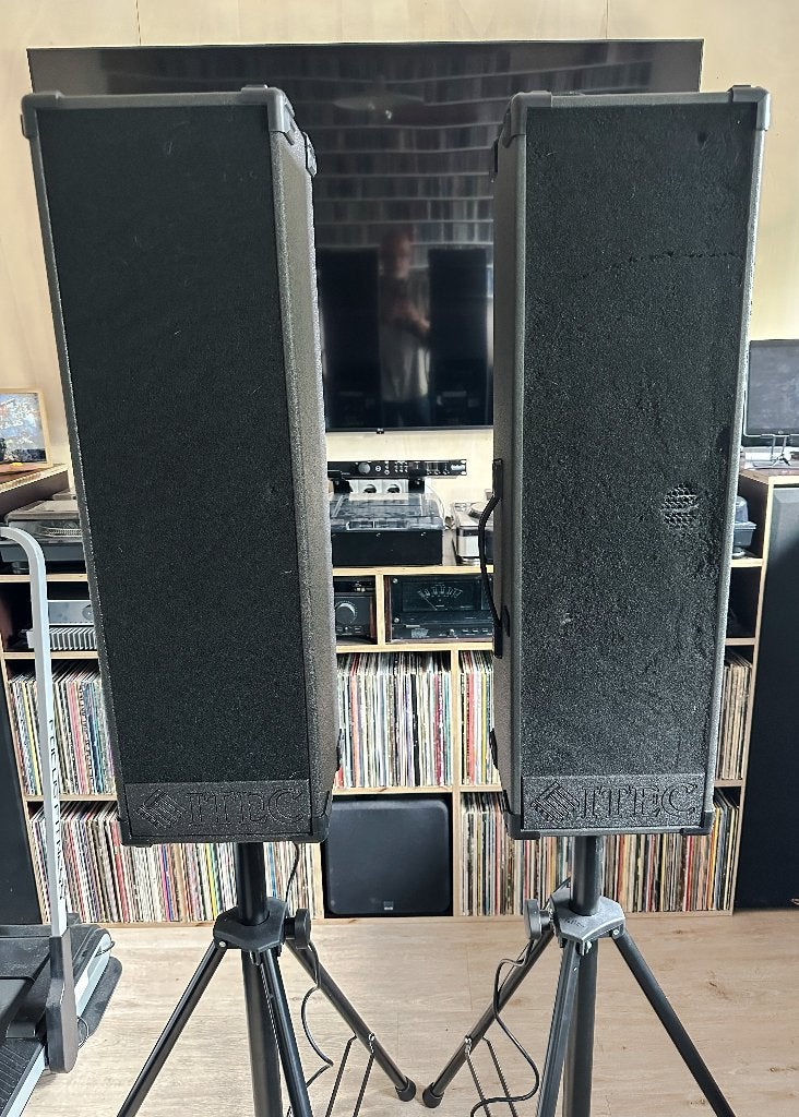 Itec Audio Active-Box 500 actief buiten/binnen omroepsysteem, Gebruikt, 120 watt of meer, Front, Rear of Stereo speakers, Ophalen