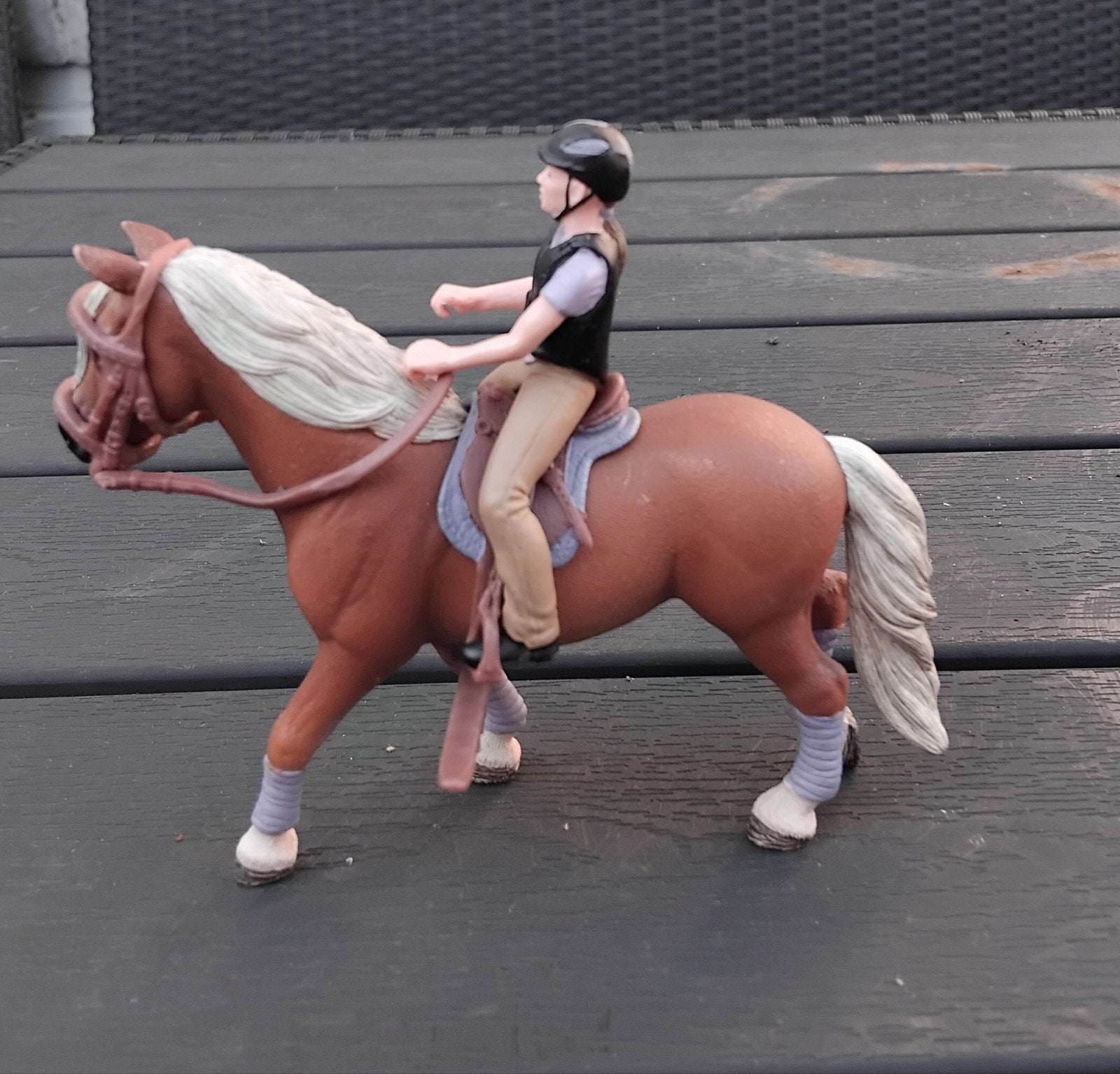 Schleich 42113 amateur ruiter met haflinger, Ophalen of Verzenden, Gebruikt