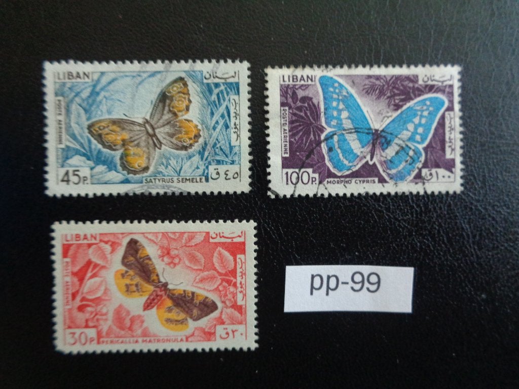 libanon - vlinders 1965 (pp-99), Ophalen of Verzenden, Gestempeld, Centraal-Azië