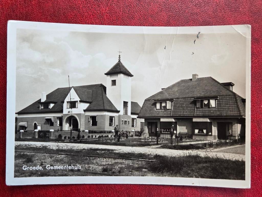 Groede bij Breskens Gemeentehuis, Verzamelen, Ansichtkaarten | Nederland, Ophalen of Verzenden, 1960 tot 1980, Zeeland