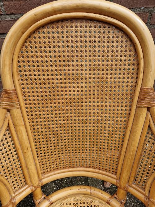 l rotan stoel bamboe vintage, Ophalen of Verzenden