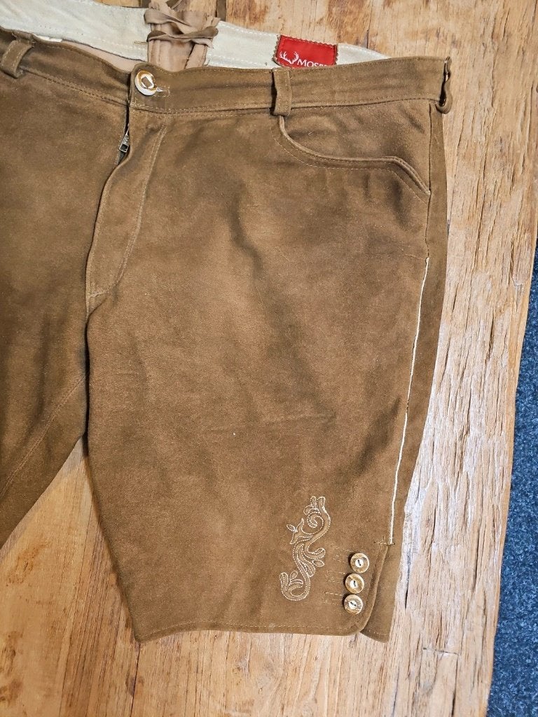 Grote maat lederhosen heren, Moser, Bruin, Djt@dejuistetoon.eu, Overige maten