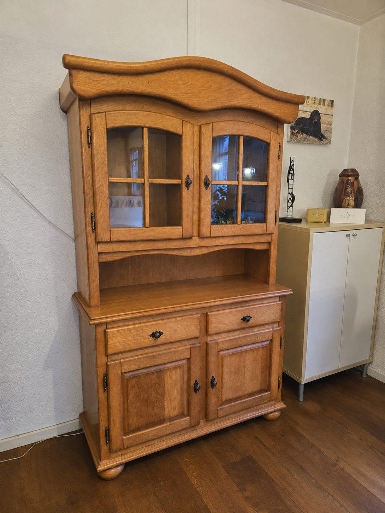 houten kast, Ophalen, Gebruikt, 100 tot 150 cm, Eikenhout