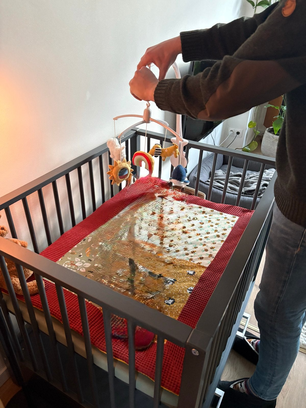Baby box met lade en matras, Kinderen en Baby's, Ophalen, Gebruikt, Rechthoekig, Lade