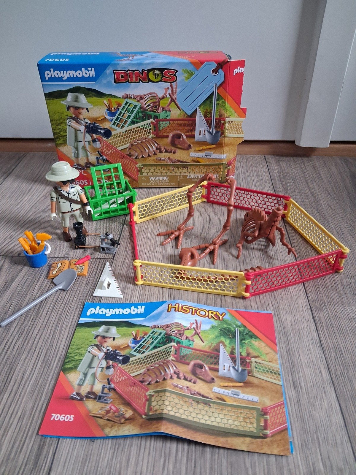 Playmobil archeoloog met dinobotten, set 70605, Ophalen of Verzenden, Zo goed als nieuw