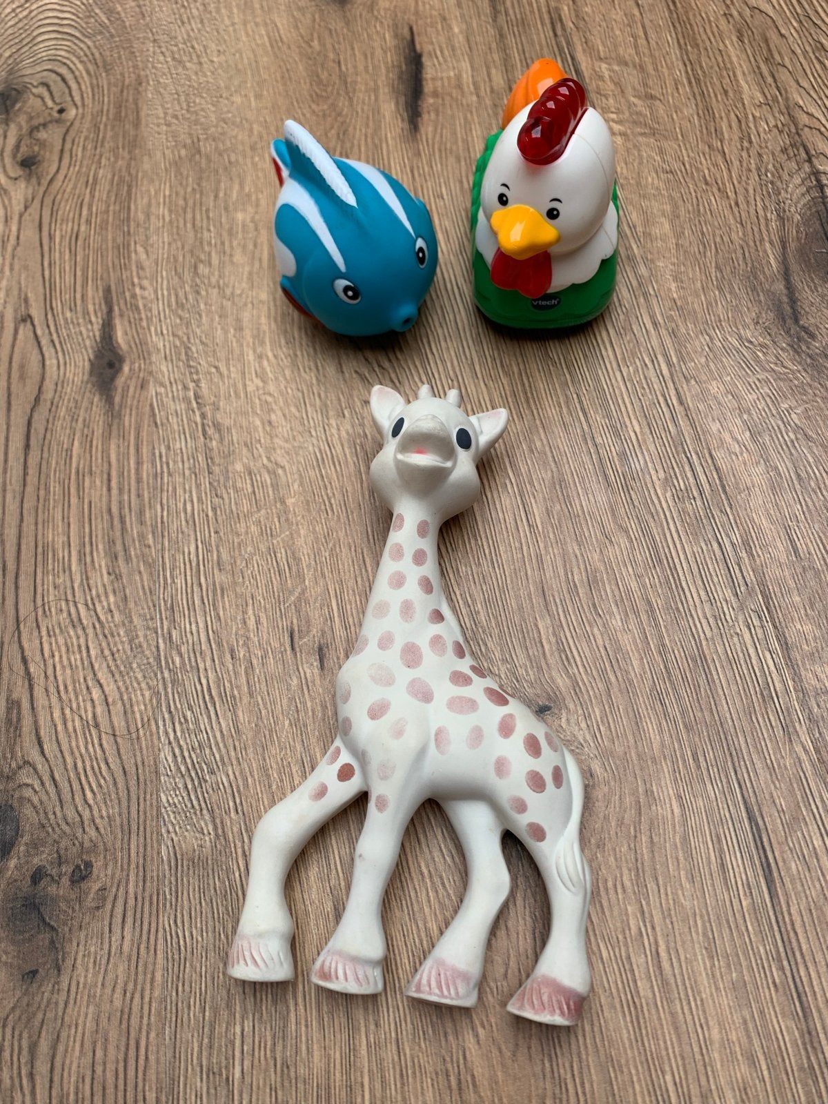 Baby speelgoed set: Sophie de Giraf, Vtech en meer, Ophalen of Verzenden, Gebruikt, Overige typen, Met geluid