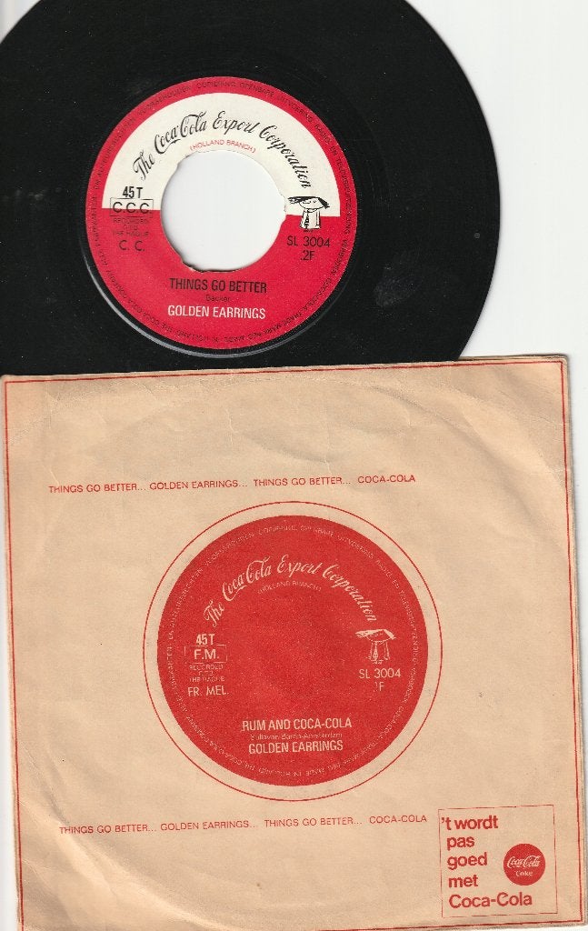 Golden Earrings - Things Go Better - Rum and Coca Cola 1966, Ophalen, Gebruikt, Pop