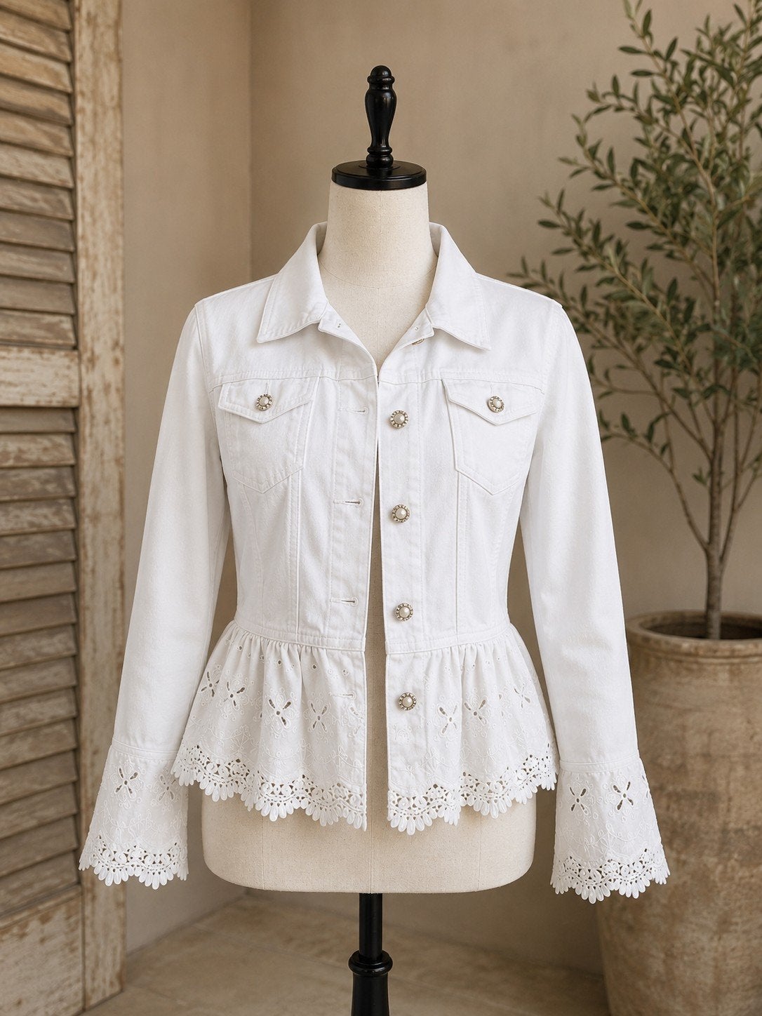 Zac & Zoe Broderie Jasje - Wit - Maat XL/42, Kleding | Dames, Zac & Zoe, Wit, Maat 42/44 (L), Ophalen of Verzenden