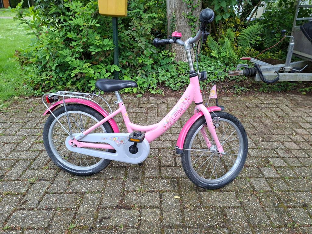 Puky Lillifee kinderfiets 18 inch - Roze, Ophalen, Terugtraprem, Gebruikt, Puky