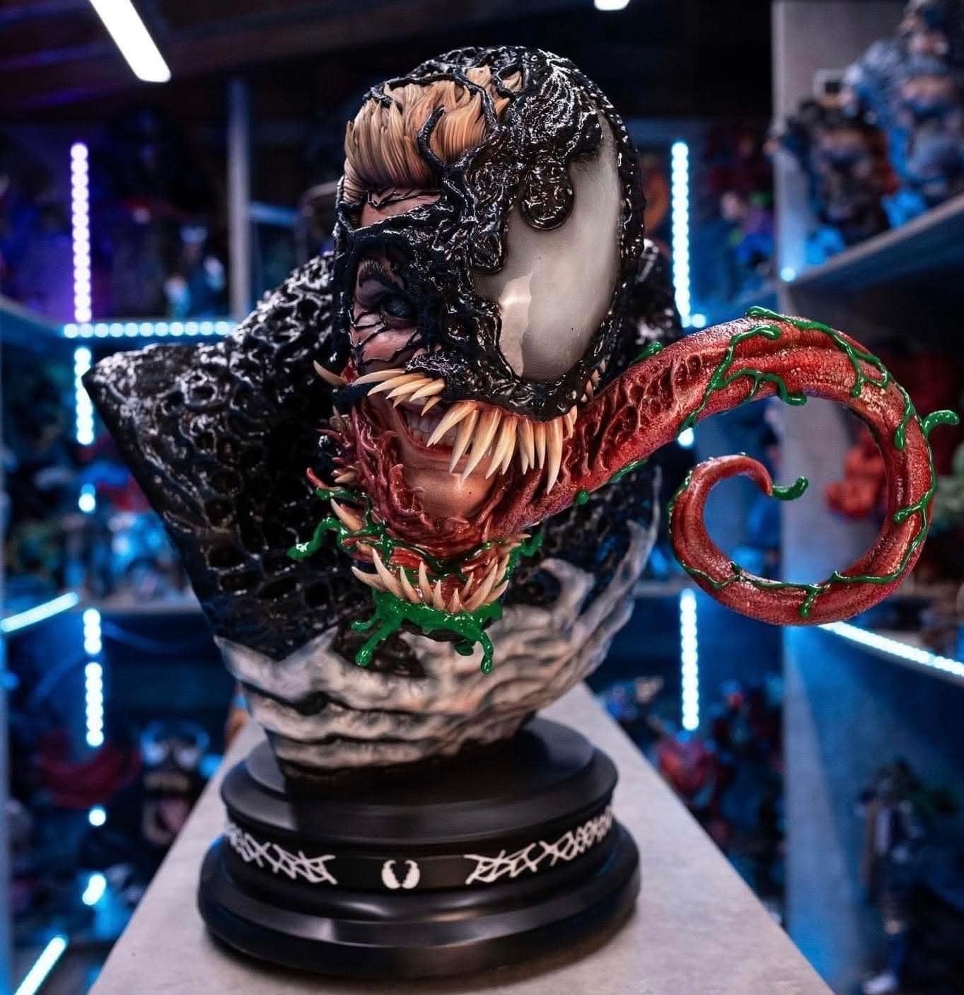 venom 1:1 bust marvel comics, Ophalen, Zo goed als nieuw