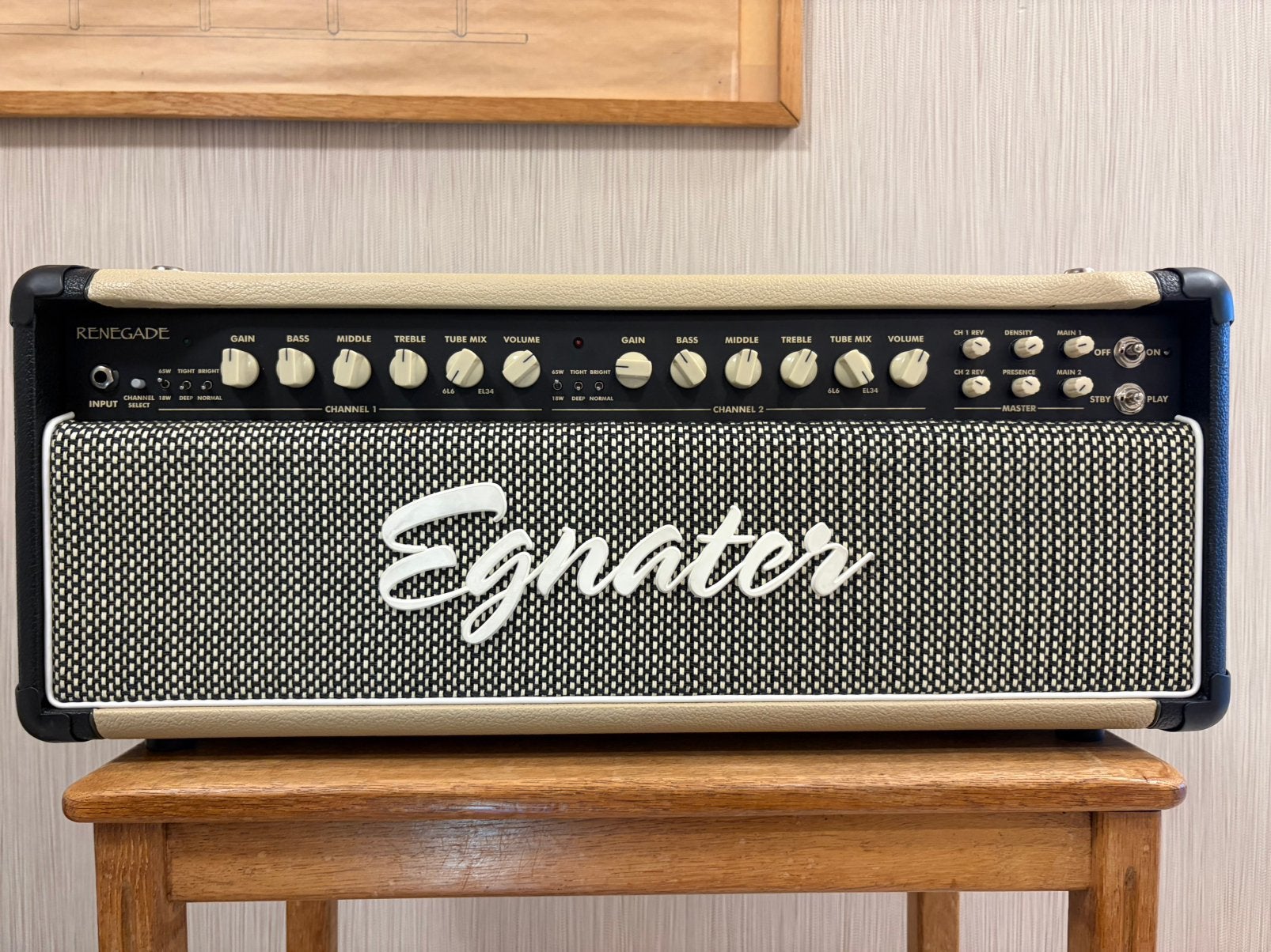 Egnater Renegade head 18/65W, Muziek en Instrumenten, Versterkers | Bas en Gitaar, Ophalen, Zo goed als nieuw, Gitaar, 50 tot 100 watt