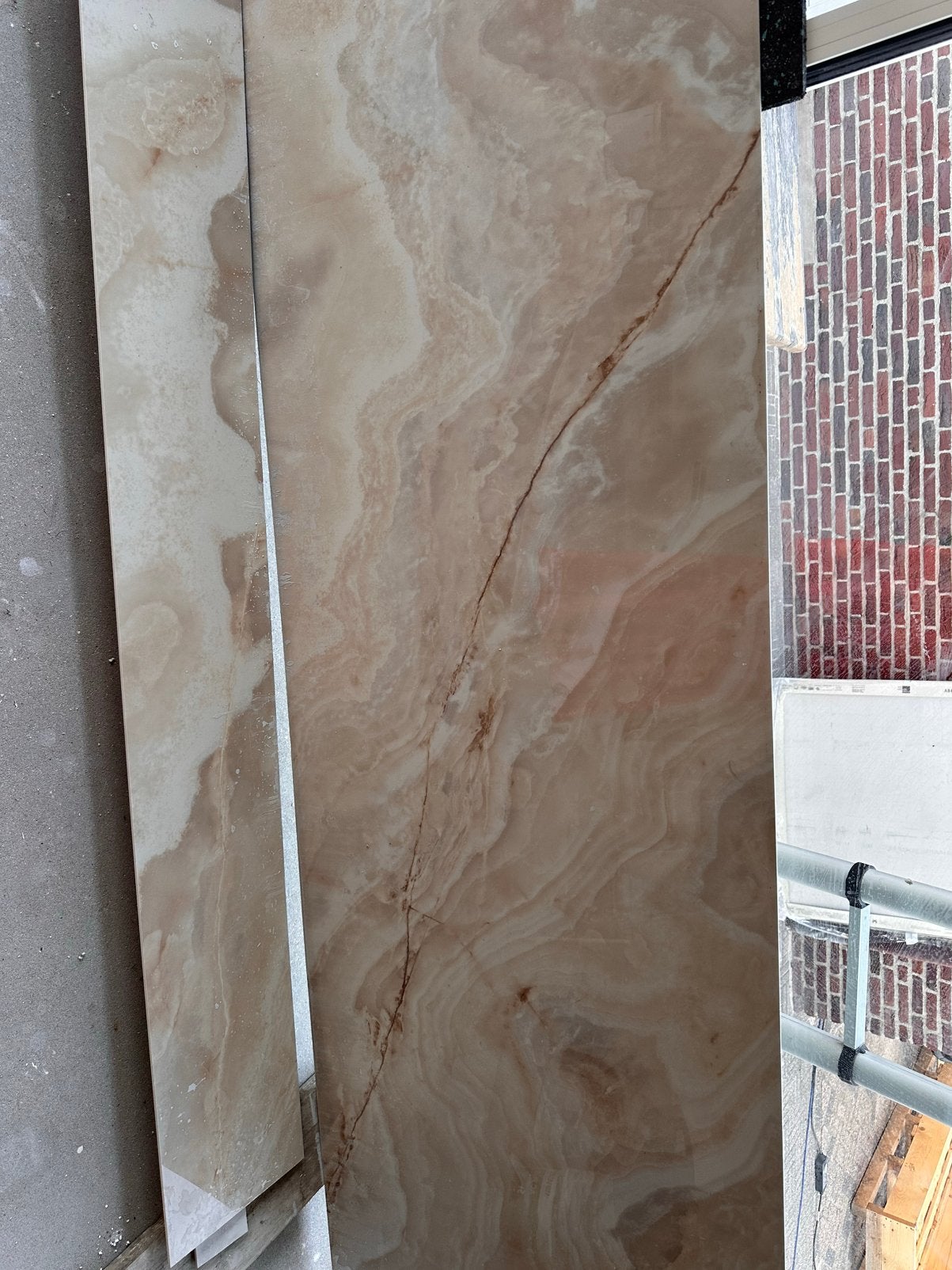 La Fabbrica Ava Onice Iride Ambra tegel, Ophalen, 60 cm of meer, Zo goed als nieuw, Minder dan 5 m²