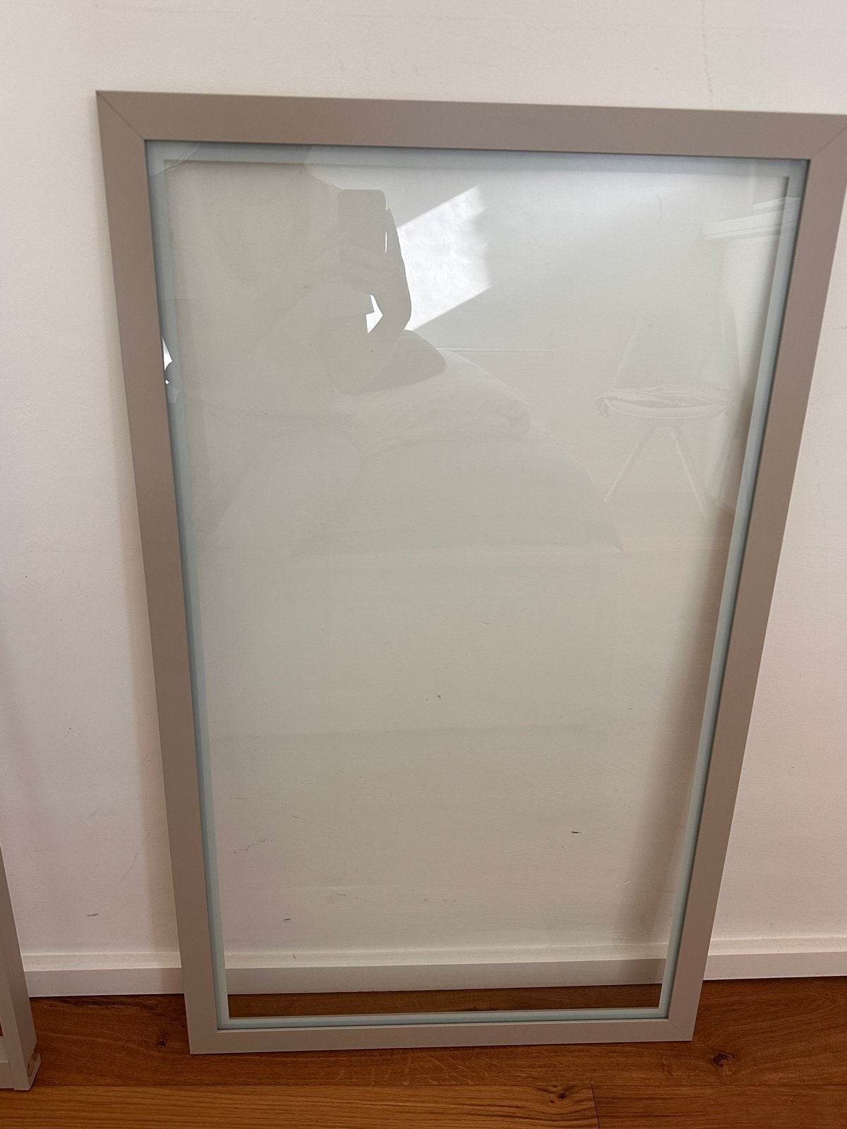 IKEA Glasplaat, grijsbeige, 100x58 cm, Ophalen, Gebruikt, 50 tot 100 cm, Glas