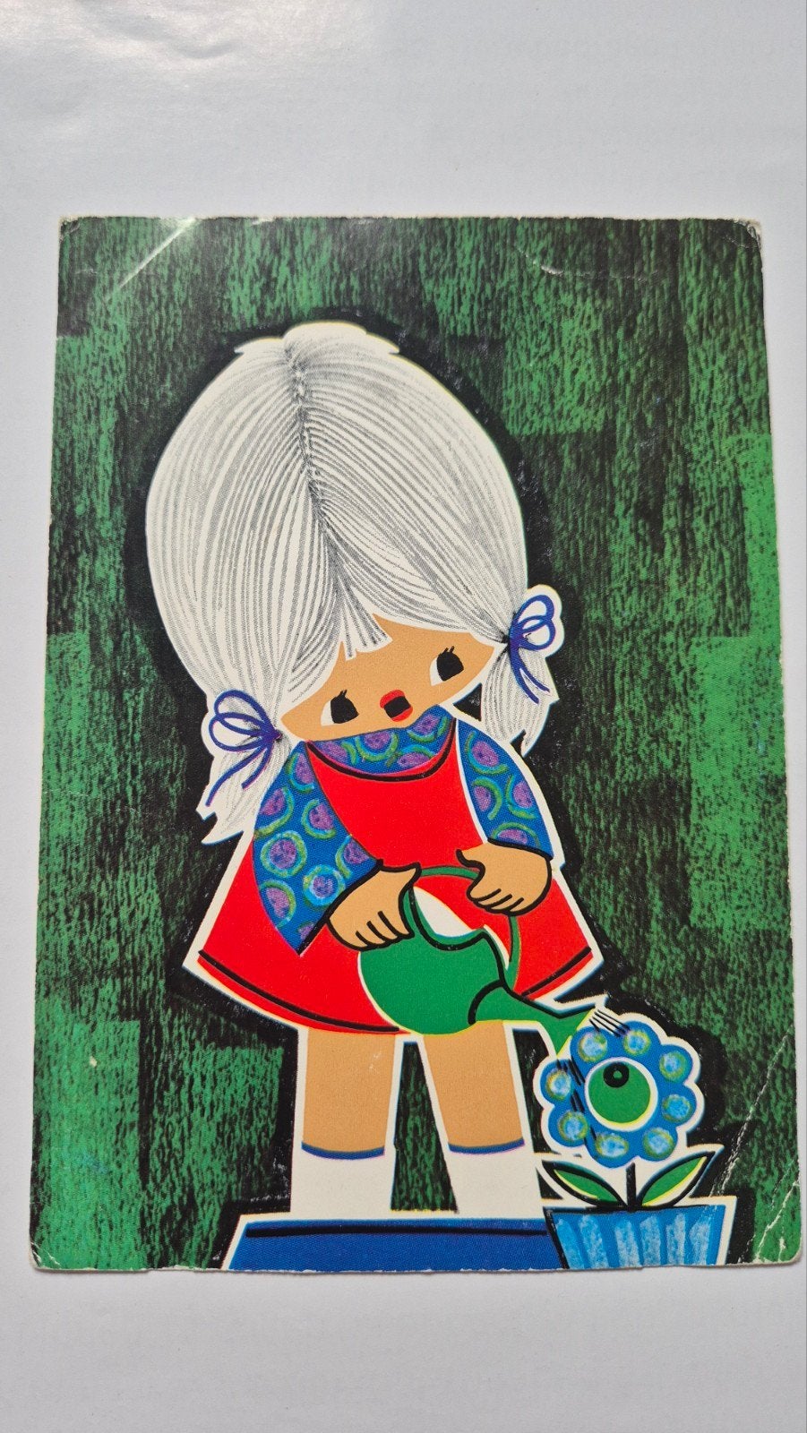 Vintage Ansichtkaart Jaklien Moerman, Verzamelen, Poesieplaatjes, Ophalen of Verzenden