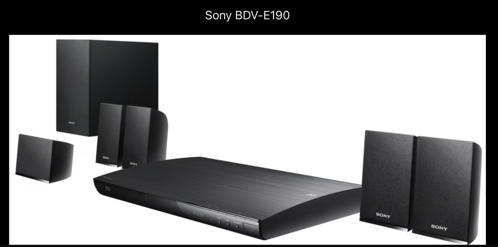 Sony home cinema set, Ophalen, 70 watt of meer, Sony, Blu-ray-speler