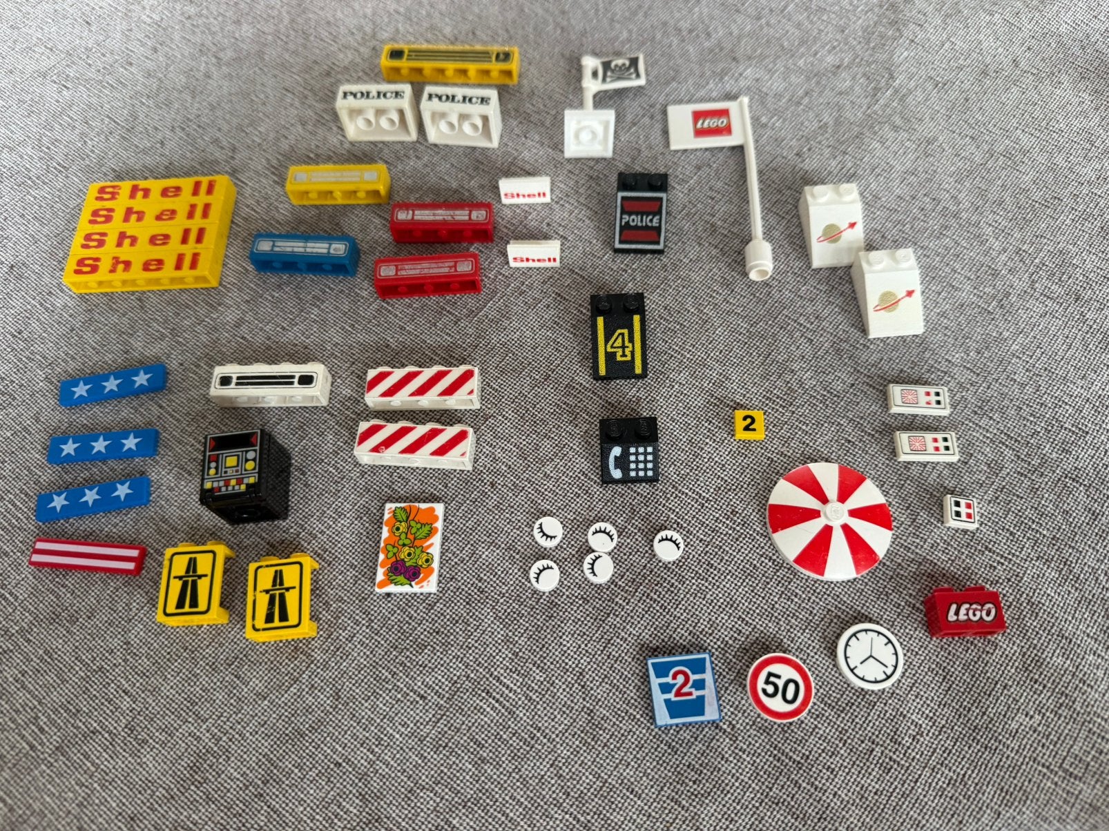 Diverse lego bedrukte stenen, Gebruikt, Lego, Ophalen of Verzenden, Inclusief accessoires