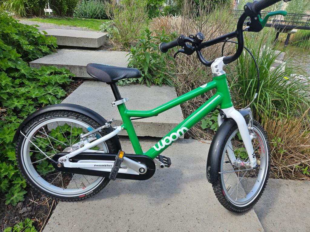 Woom 3 kinderfiets - Zo goed als nieuw, gekocht in 2023, Ophalen, 16 tot 20 inch, Velgrem, Zo goed als nieuw