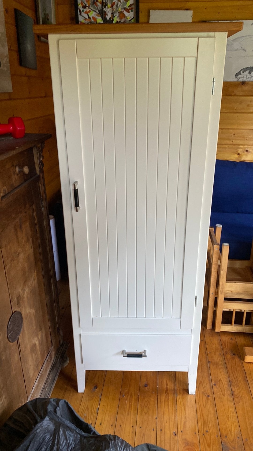 Super leuk wit houten handig diep kleine (kleding) kast, Huis en Inrichting, Gebruikt, Met lade(s), 150 tot 200 cm, 50 tot 75 cm