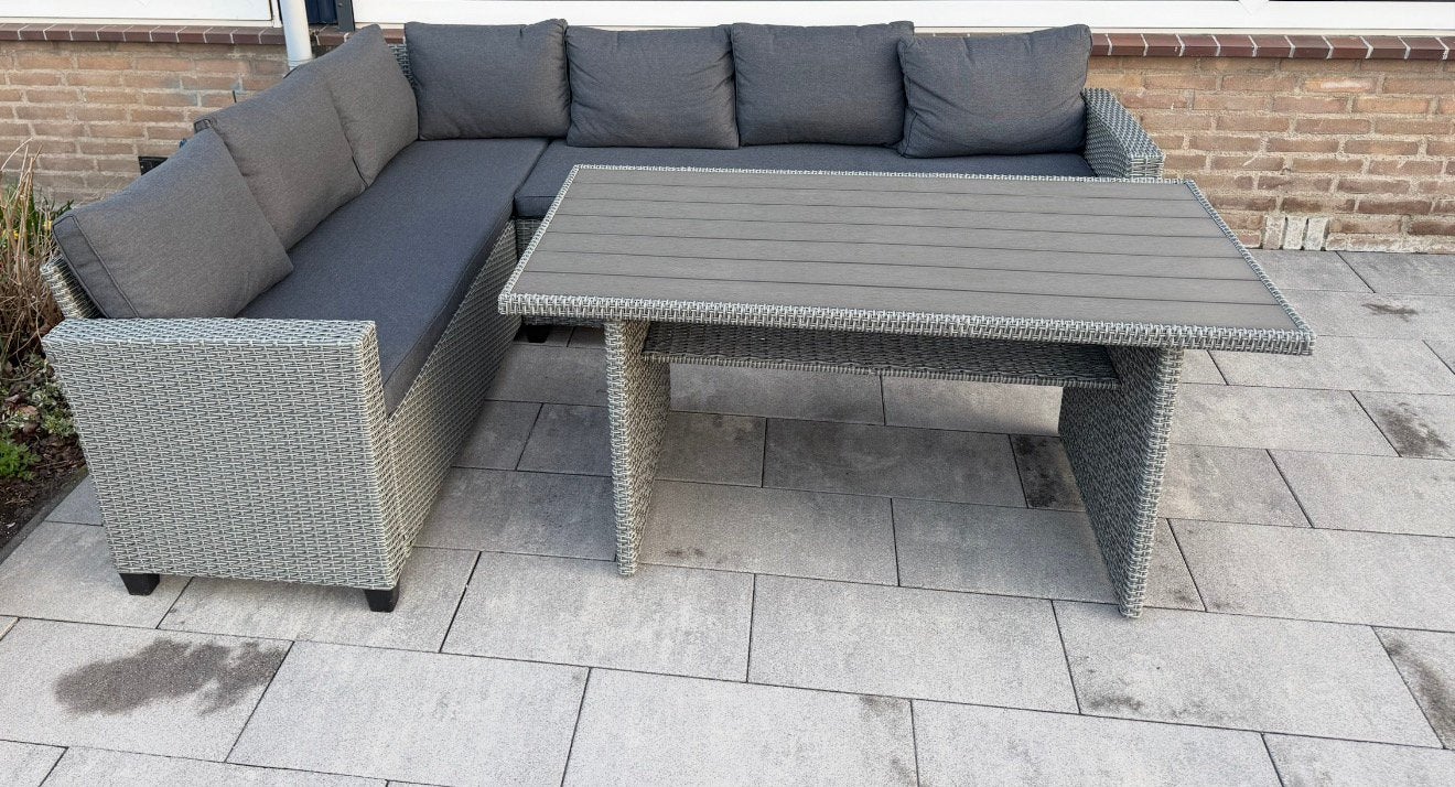 Tuinset jysk agermose lougeset, Tuin en Terras, Ophalen, Zo goed als nieuw, Aluminium