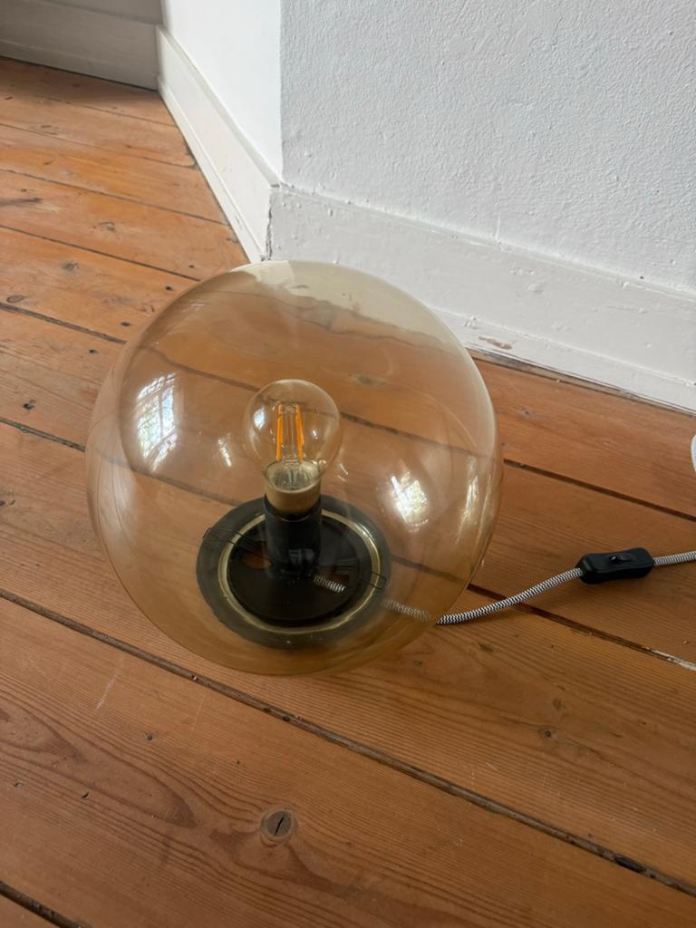 Ikea Tafellamp met Glazen Kap - Zo goed als nieuw, Ophalen, Zo goed als nieuw, Glas, Minder dan 50 cm