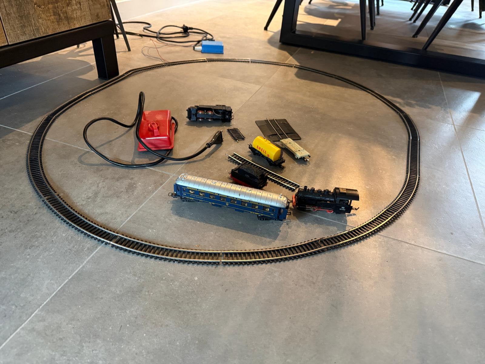 Oude Lima trein met diverse items, Gebruikt, Ophalen of Verzenden, Lima, Gelijkstroom
