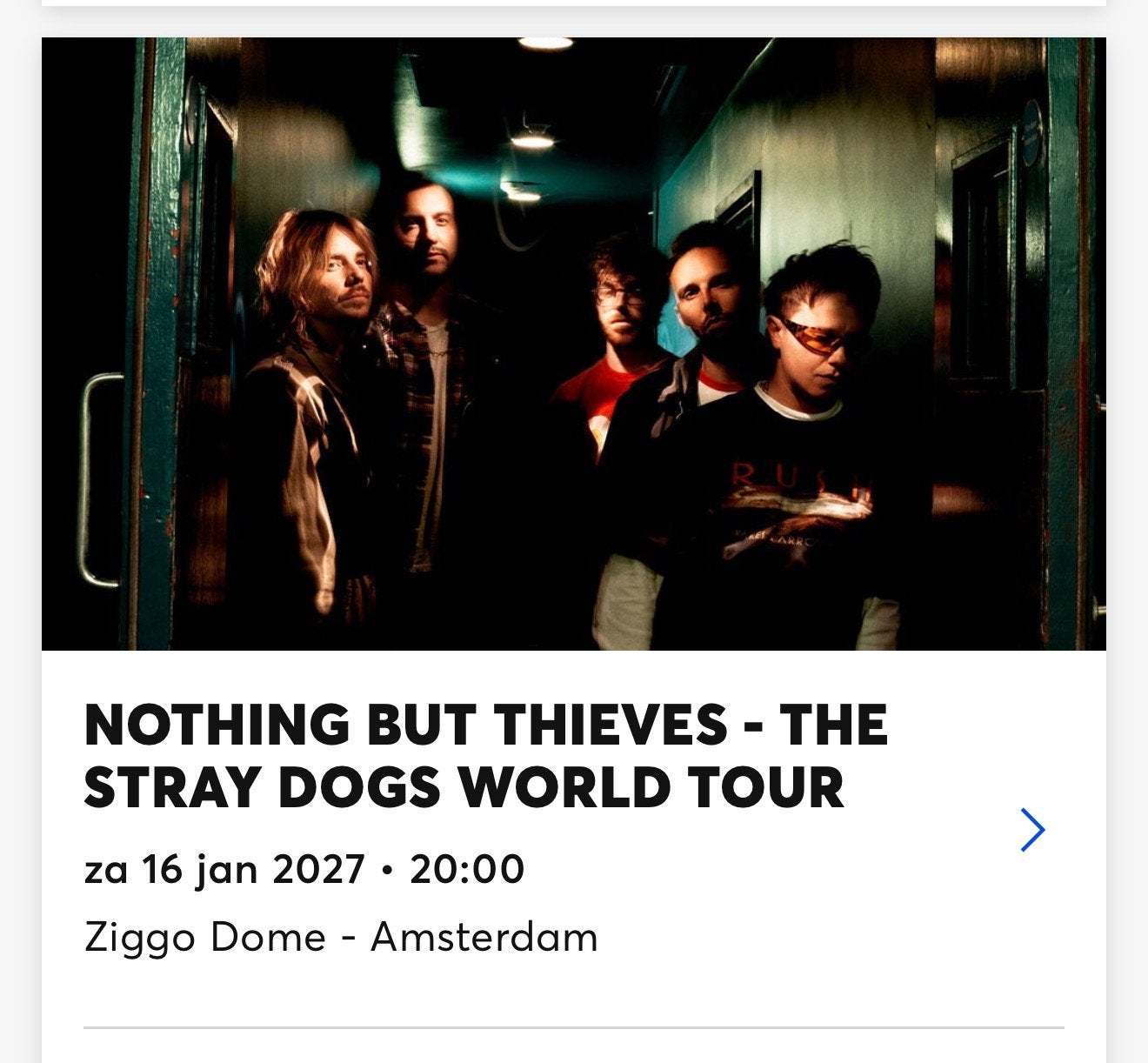 Nothing but thieves goede zitplaatsen, Twee personen, Januari