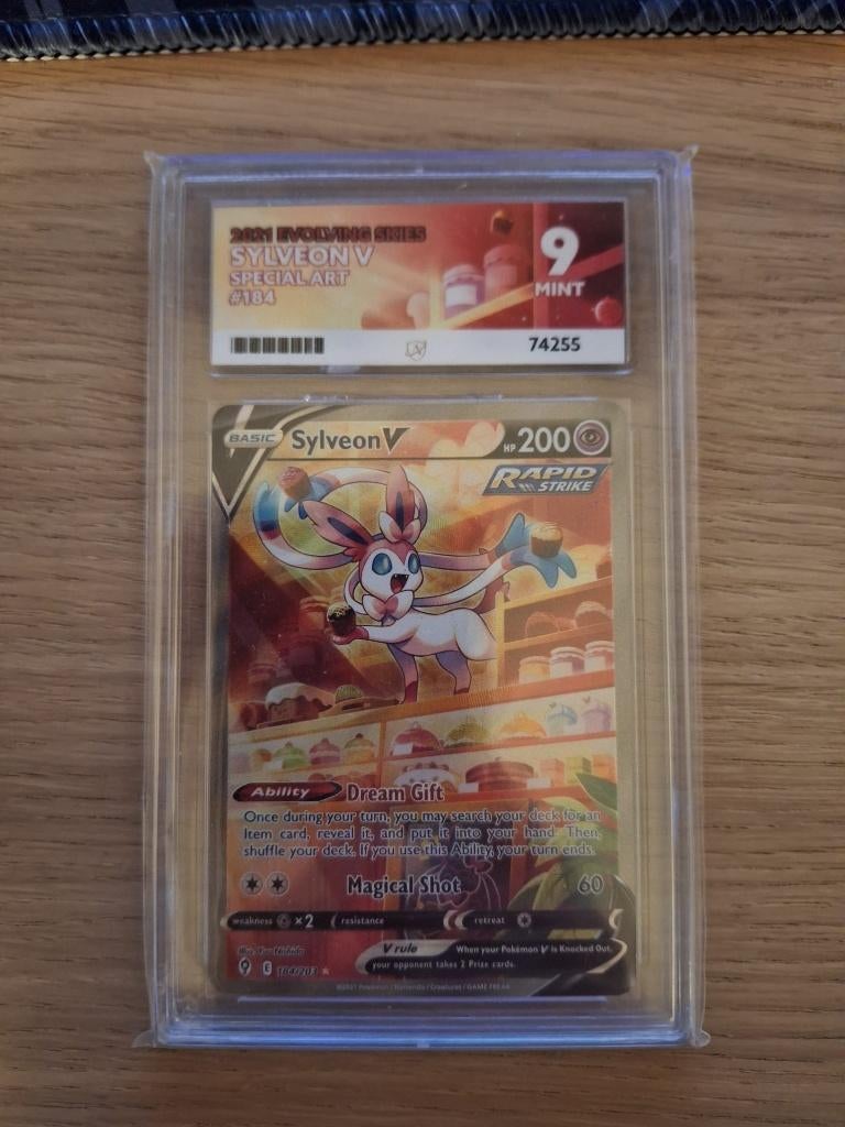 Sylveon V 184 ACE 10 Evolving Skies, Ophalen of Verzenden, Nieuw, Losse kaart, Foil