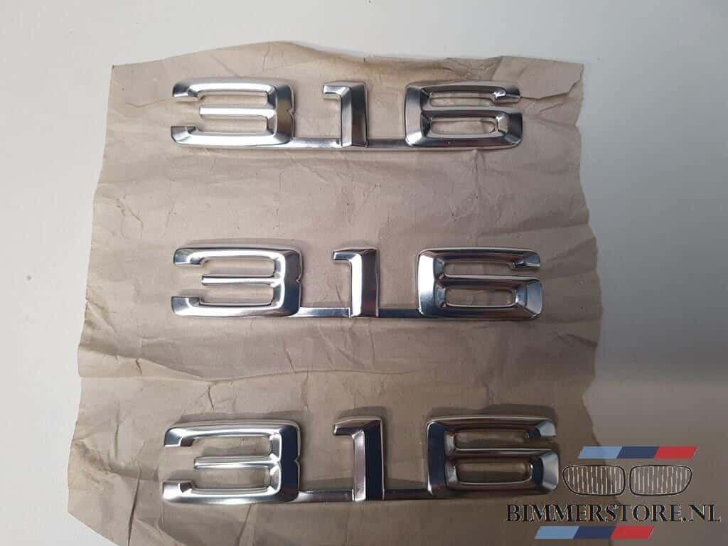 BMW E21 '316' embleem logo kofferklep 51141869970 5114183548, Auto-onderdelen, -, -, Nieuw, Ophalen of Verzenden