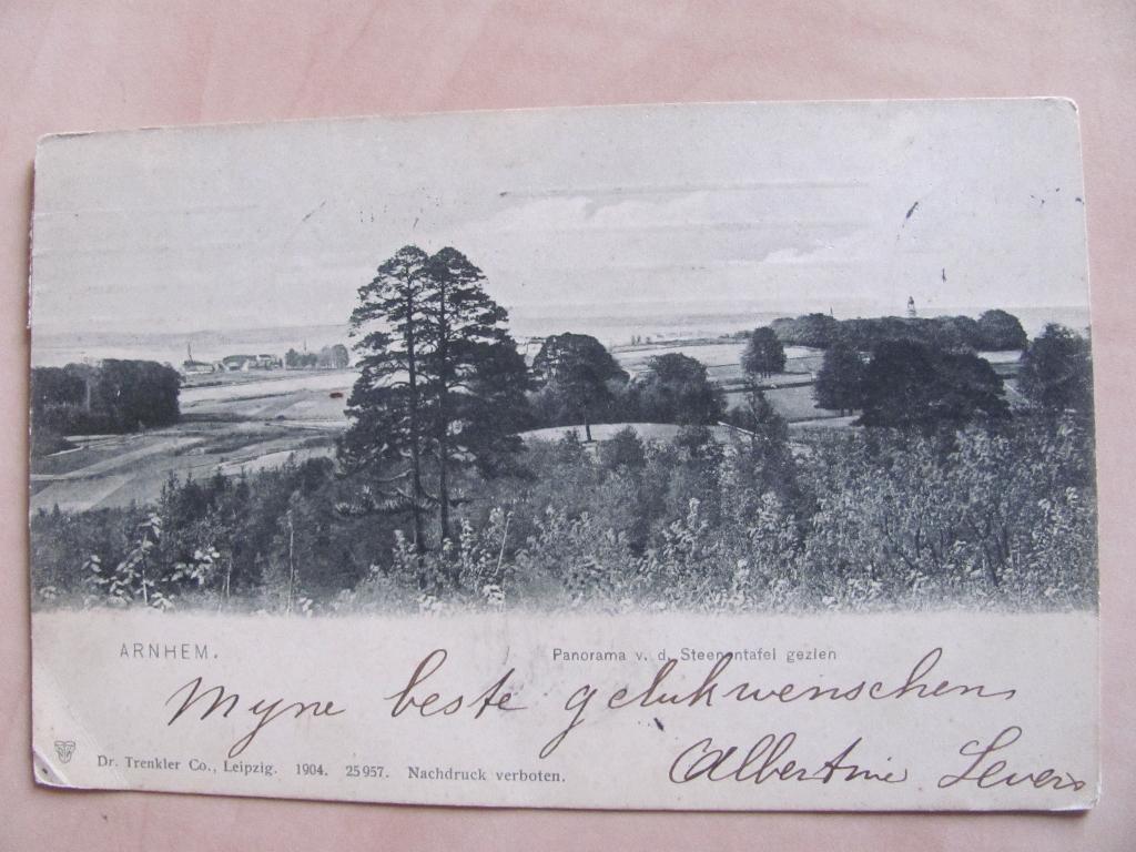 Arnhem 1913 Steentafel, Ophalen of Verzenden, Voor 1920, Gelderland