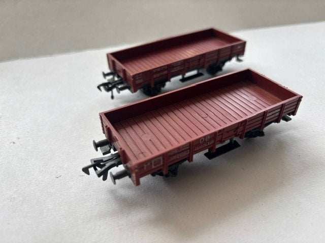 HO spoor lageboord wagons Fleischmann, Gelijkstroom, Fleischmann, Ophalen of Verzenden, Analoog
