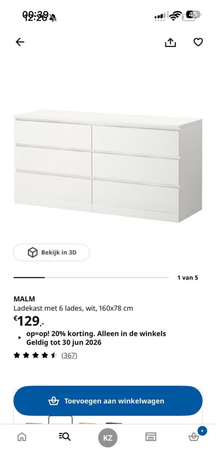 Malm ladekast 6 lades, Ophalen, 5 laden of meer, 150 tot 200 cm, Zo goed als nieuw