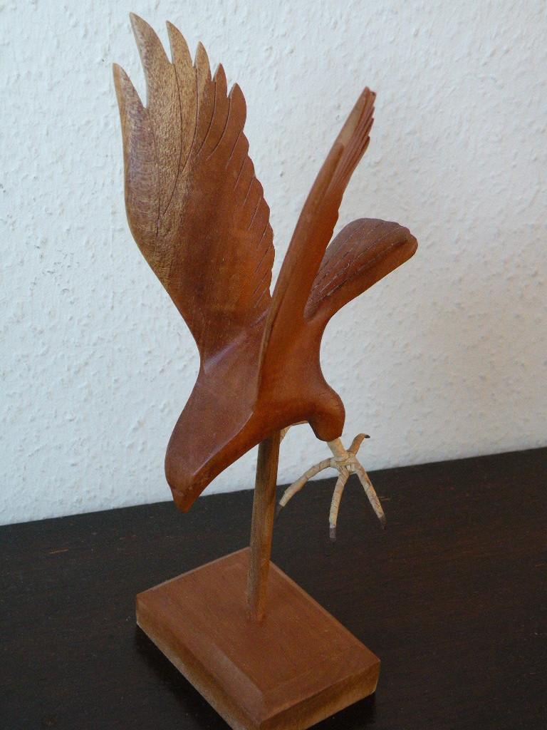 Vogel op standaard, hout., Ophalen of Verzenden, Zo goed als nieuw, Dier