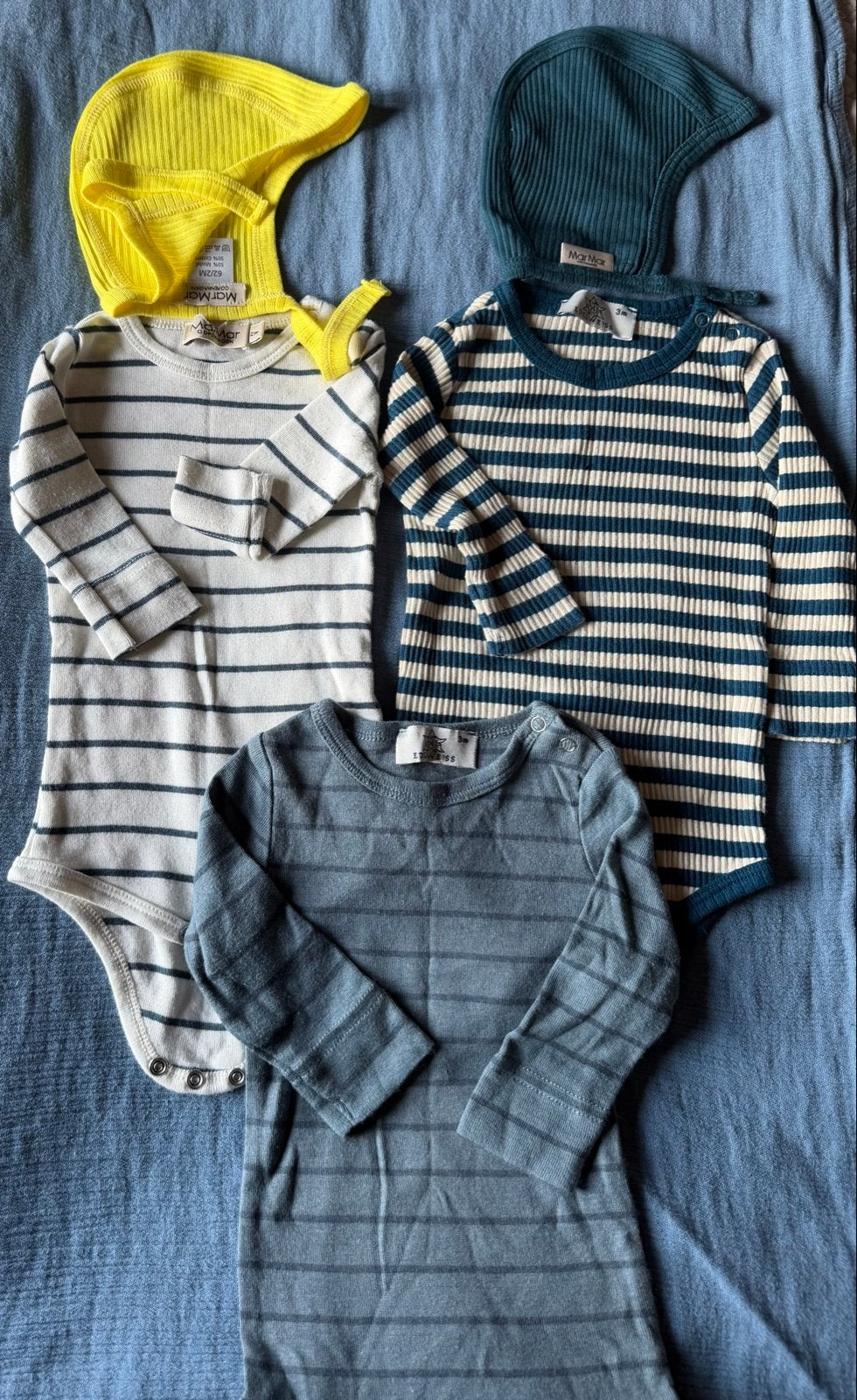Babykleding-Maat 56-rompers en mutsjes( MarMar, Edelweiss), Kinderen en Baby's, Ophalen of Verzenden, Zo goed als nieuw, Jongetje of Meisje