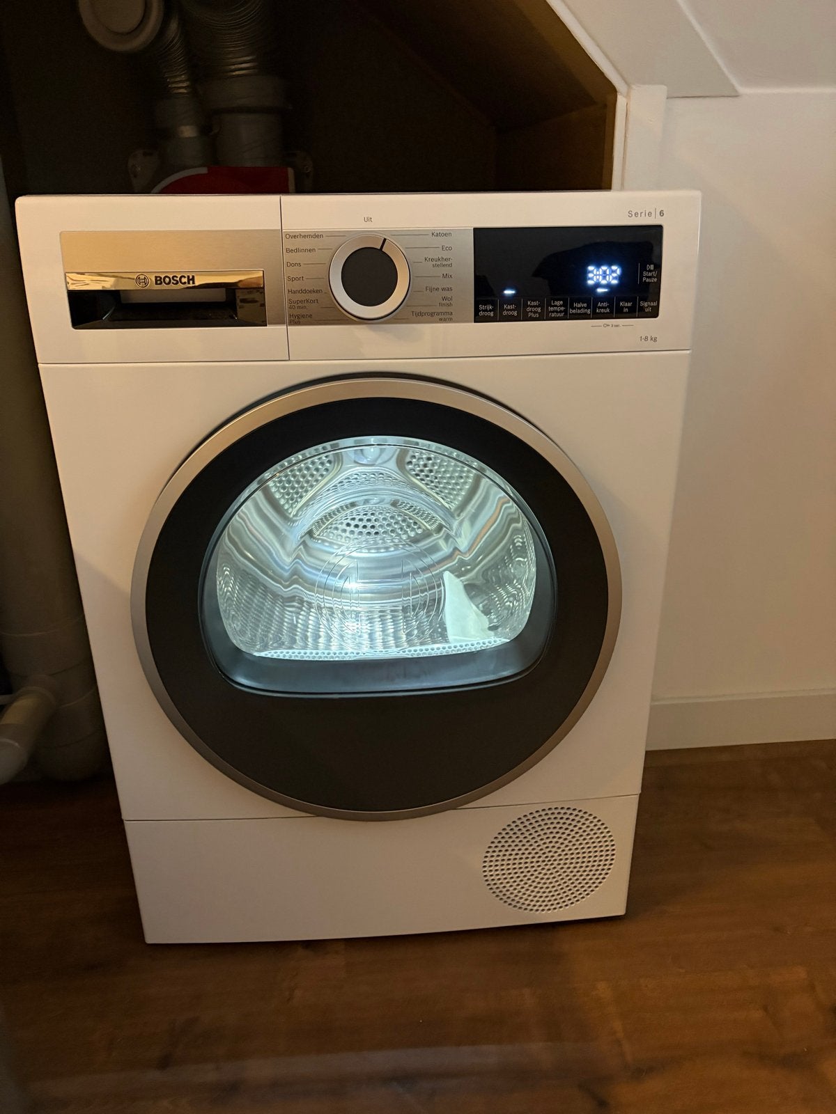 Bosch WQG233DLNL Serie 6 Warmtepompdroger - ZGAN, Witgoed en Apparatuur, Wasdrogers, Ophalen, Overige typen, 8 tot 10 kg, Zo goed als nieuw