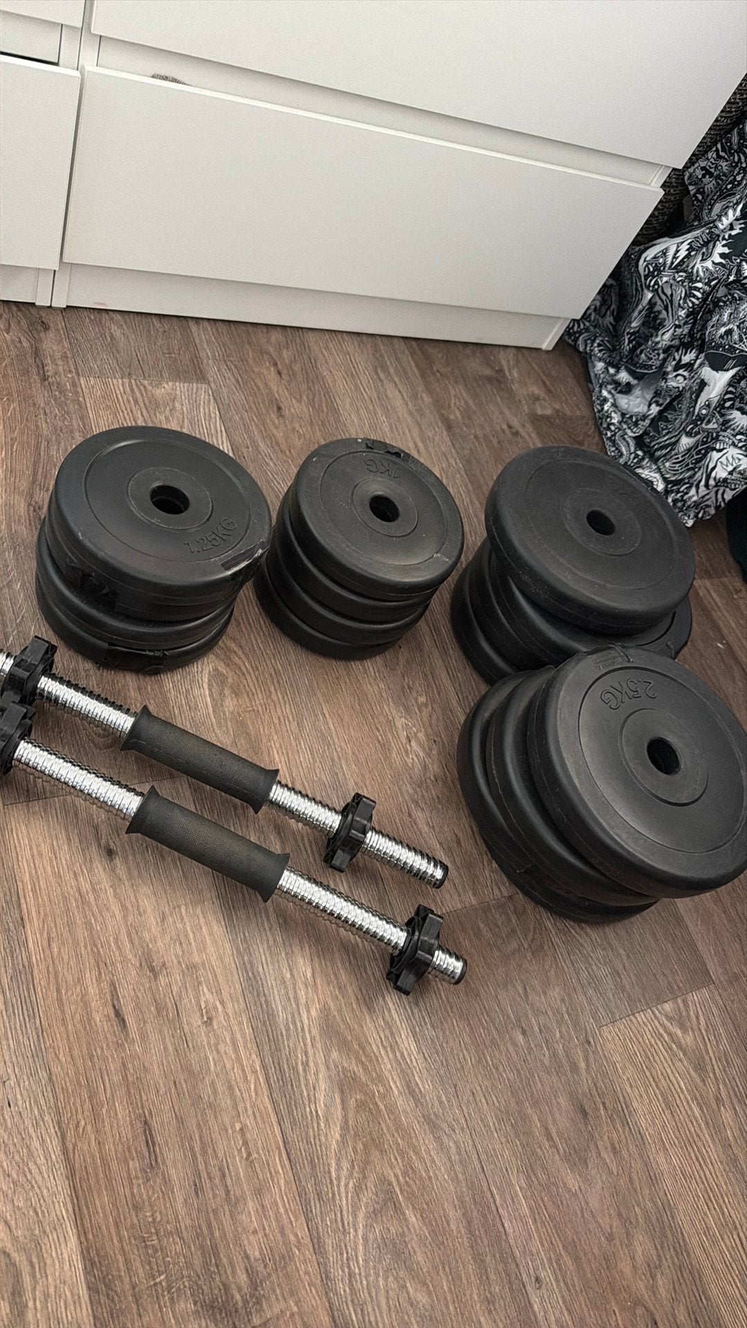 Verstelbare dumbbells, Sport en Fitness, Fitnessmaterialen, Ophalen, Gebruikt, Dumbbell