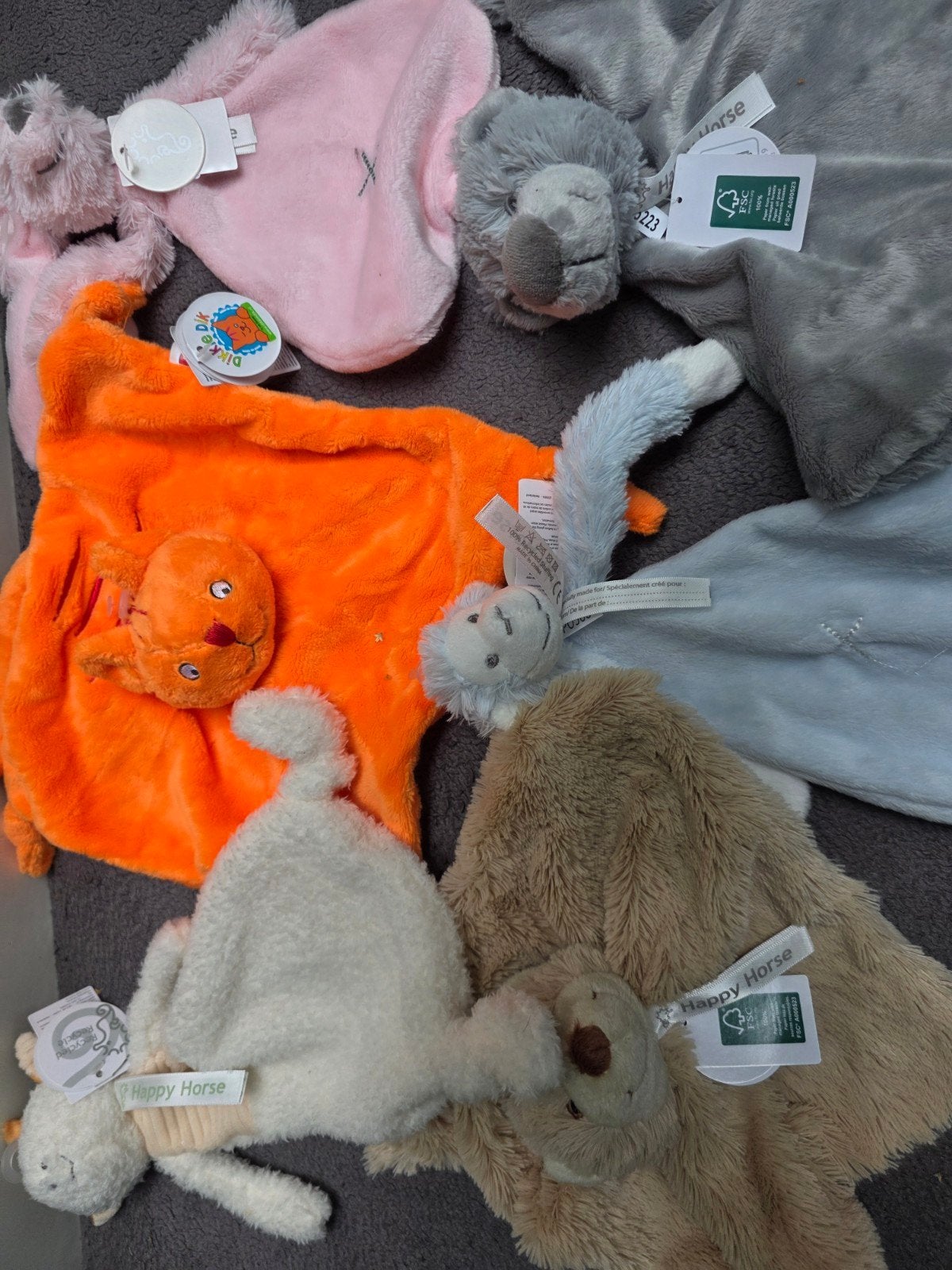 Happy Horse Knuffeldoekjes - Diverse Dieren (Nieuw), Happy Horse, Nieuw, Ophalen of Verzenden, Met label
