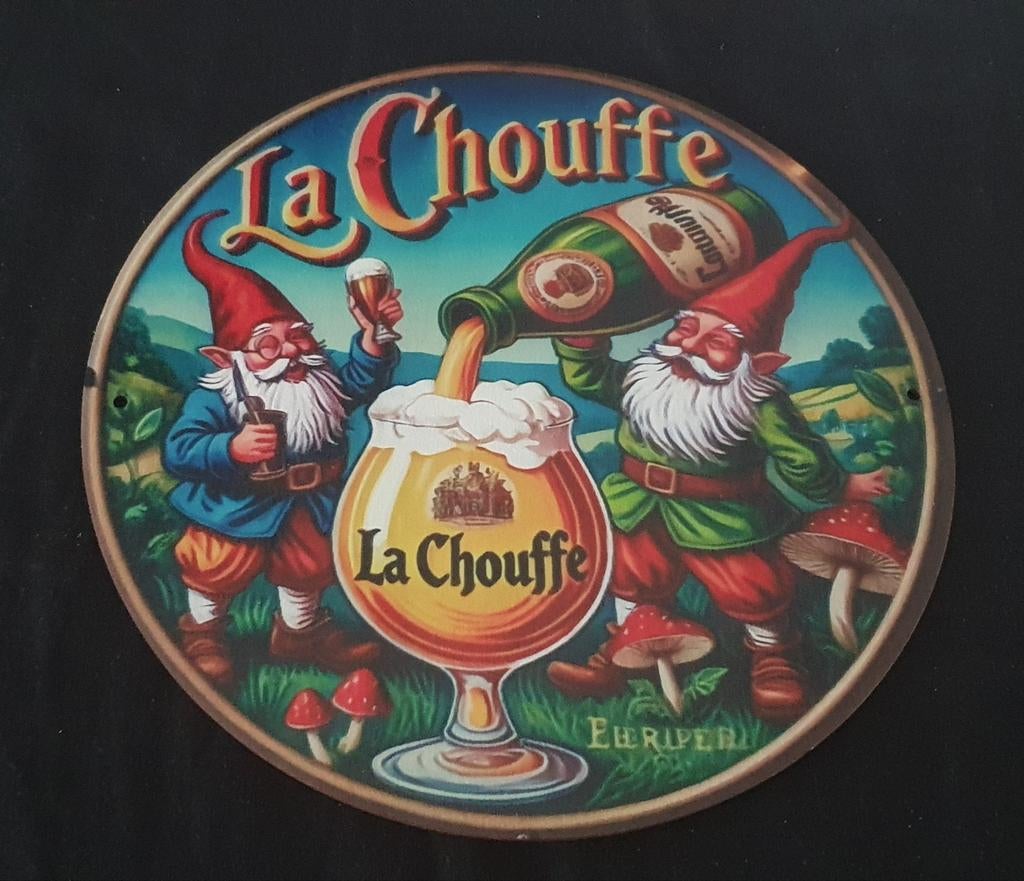 La chouffe wandbord, Ophalen of Verzenden, Nieuw, Reclamebord, Plaat of Schild, Overige merken