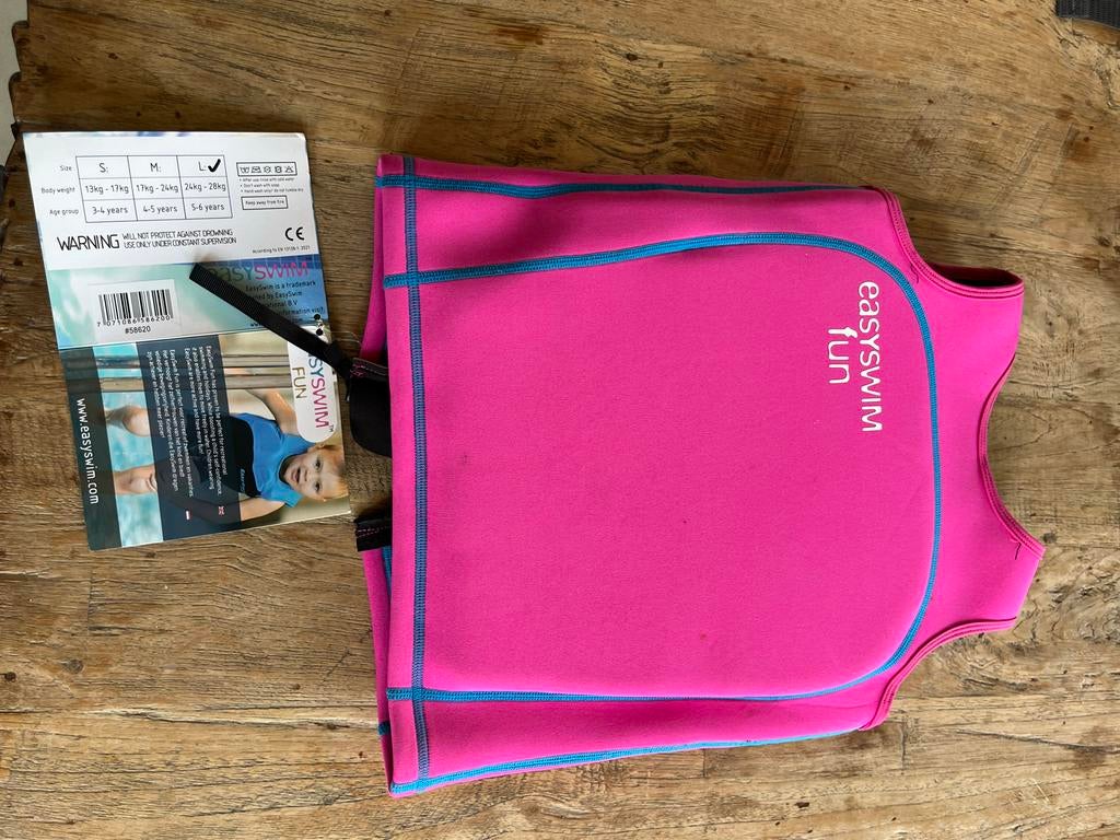 EasySwim Fun Zwemvest Roze Maat L  (24 kg-28 kg), Kinderen en Baby's, Kinderkleding | Kinder-zwemkleding, Meisje, Nieuw, Overige maten