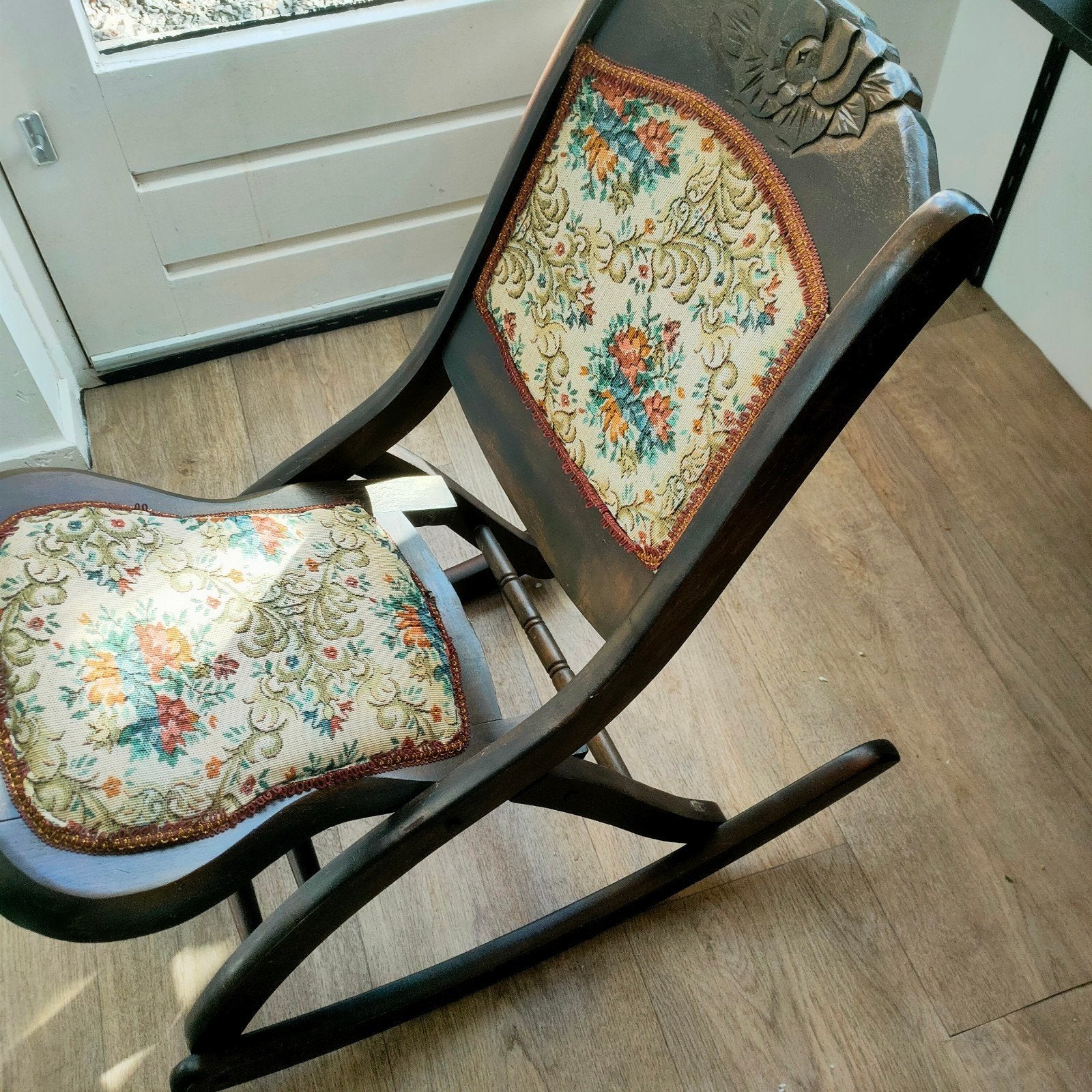 Antieke schommelstoel, Ophalen of Verzenden, Gebruikt, 75 tot 100 cm, 50 tot 75 cm