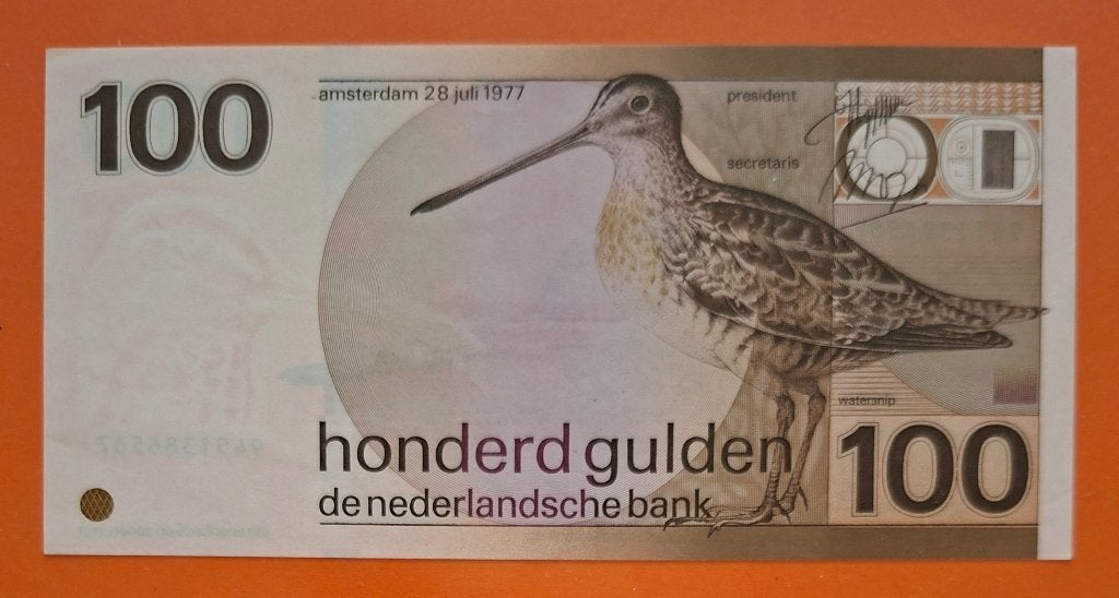 Bankbiljet 100 gulden 1977 Snip, UNCIRCULATED, cat. PL104.a2, Verzenden, 100 gulden, Los biljet