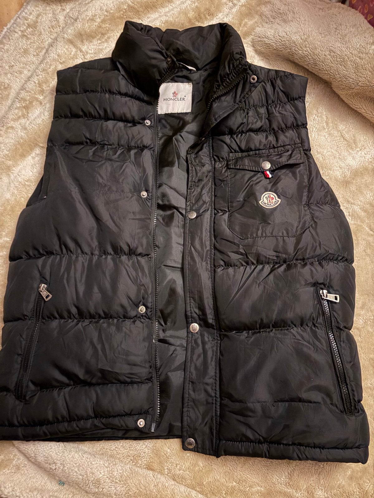 Moncler Bodywarmer Zwart - Maat s/m, Ophalen of Verzenden, Zo goed als nieuw, Maat 46 (S) of kleiner, Zwart