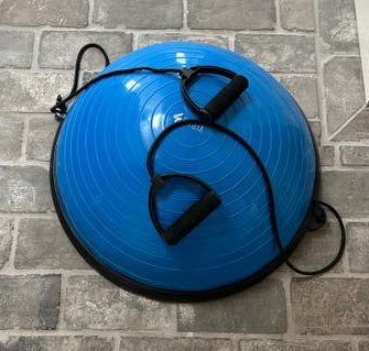 Swilix Balansbord / Bosu Bal met Weerstandsbanden, Ophalen, Zo goed als nieuw, Armen, Balansbord